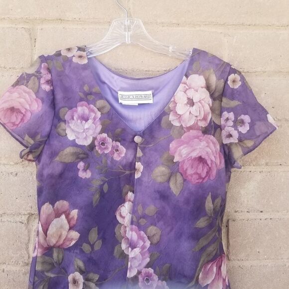 Jessica Howard Long Dress. Short sleeve - Picture 7 of 14